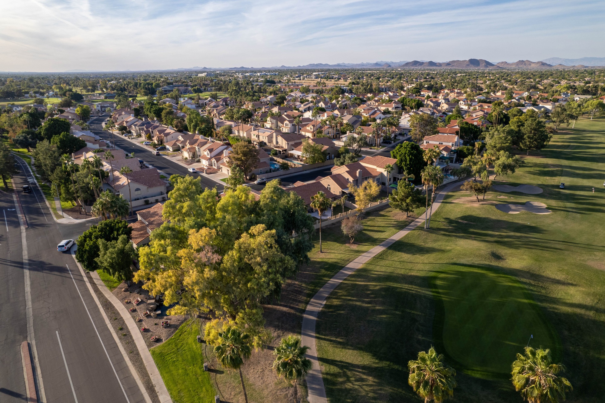 Scenic residential neighborhood